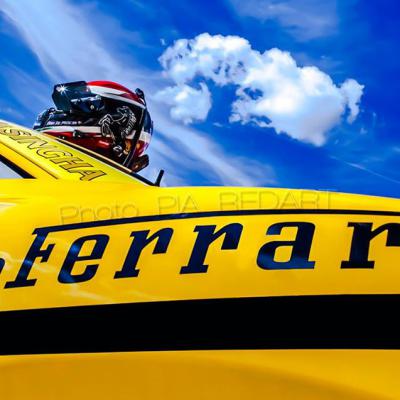 Casque et FERRARI 488 challenge Captain Bedo Eberlein Kassel